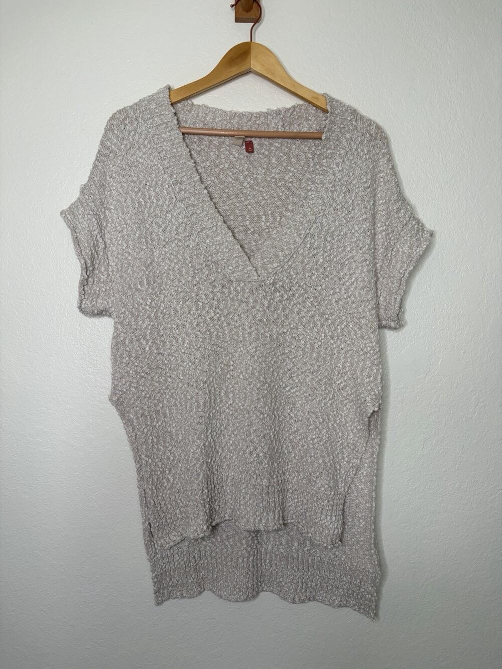 Anthropologie Pilcro Short Sleeve V-Neck Sweater Size XS Coastal Grandma